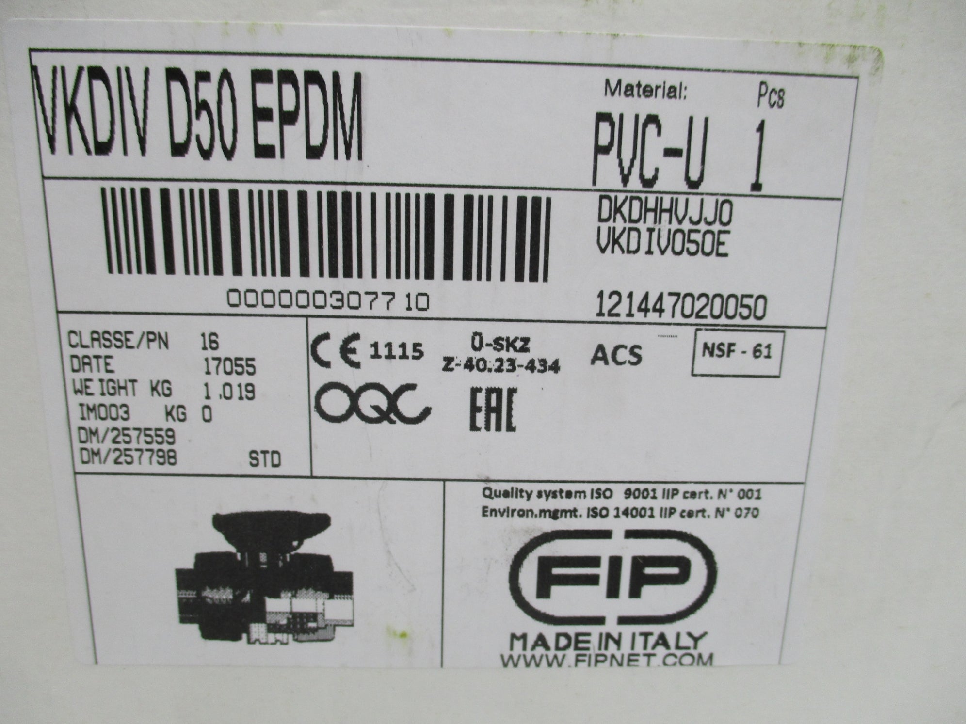 FIP VKDIVD50EPDM NSMP