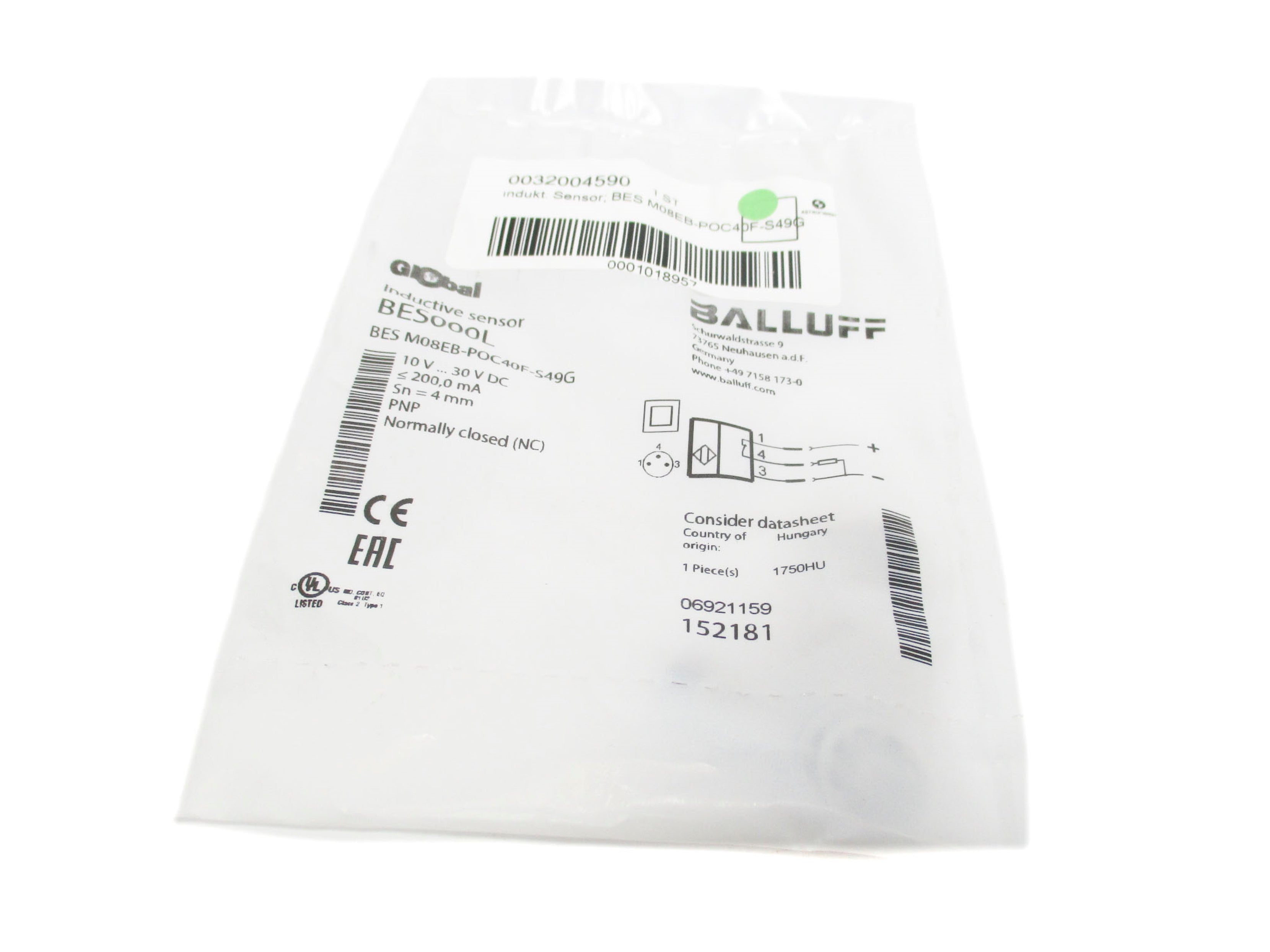 BALLUFF BESM08EB-POC40F-S49G NSMP