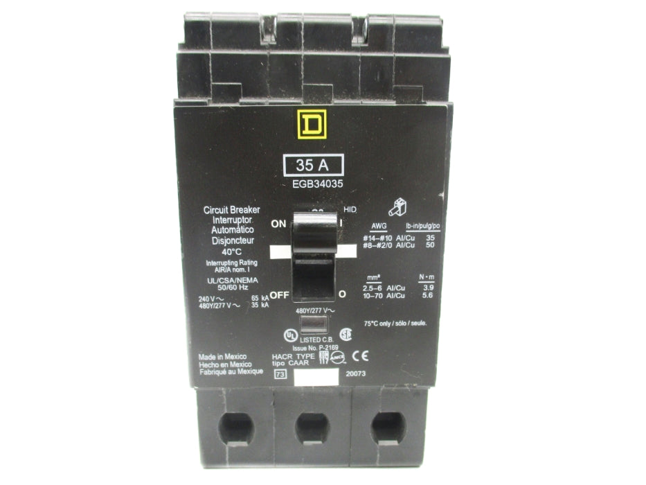 SQUARE D EGB34035 277V 35A NSNP