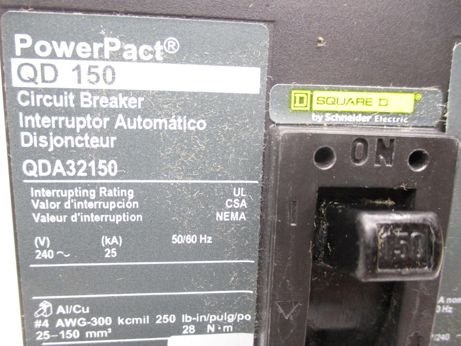 SQUARE D QDA32150 240V 150A NSMP