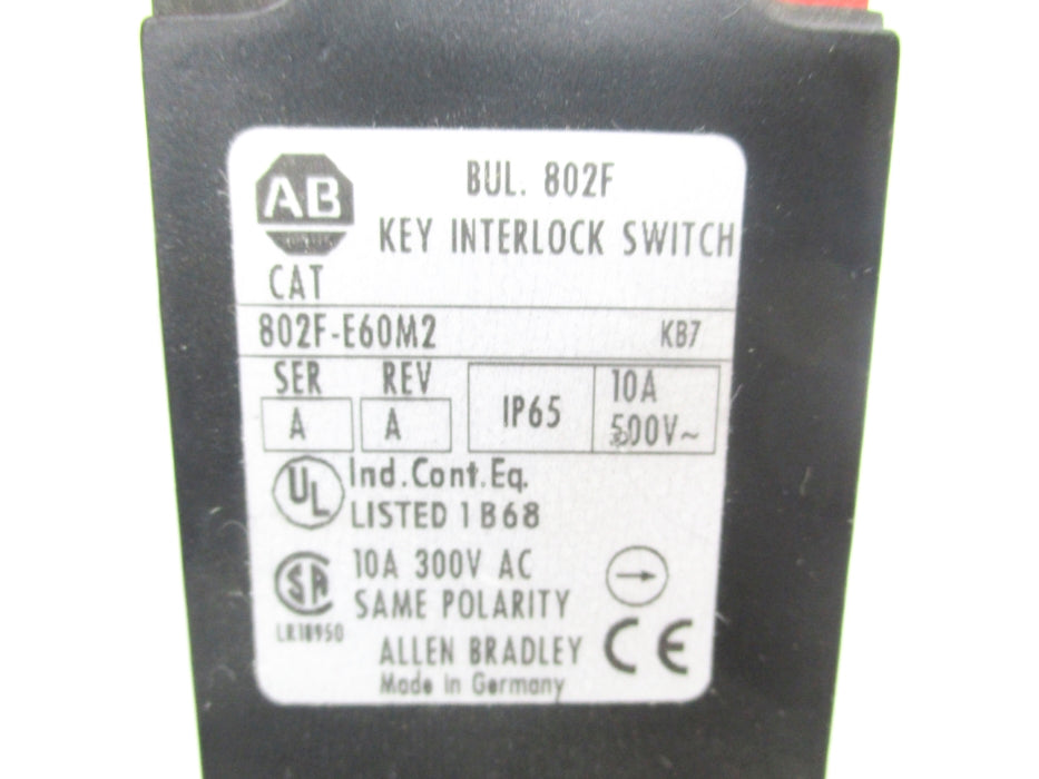 ALLEN BRADLEY 802F-E60M2 SER. A (NO KEY) NSMP