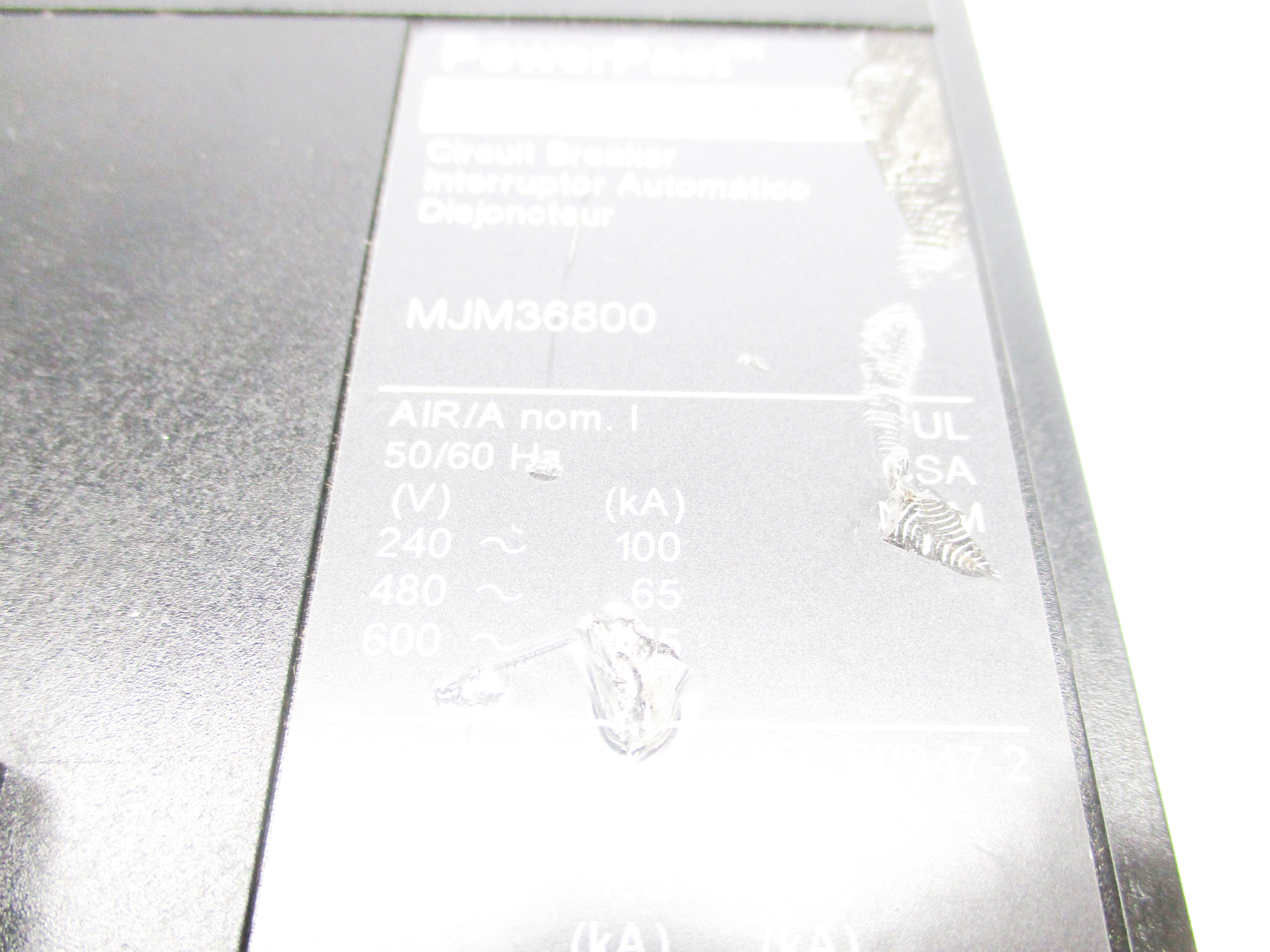 SQUARE D MJM36800 800A 600V (AS PICTURED) UNMP