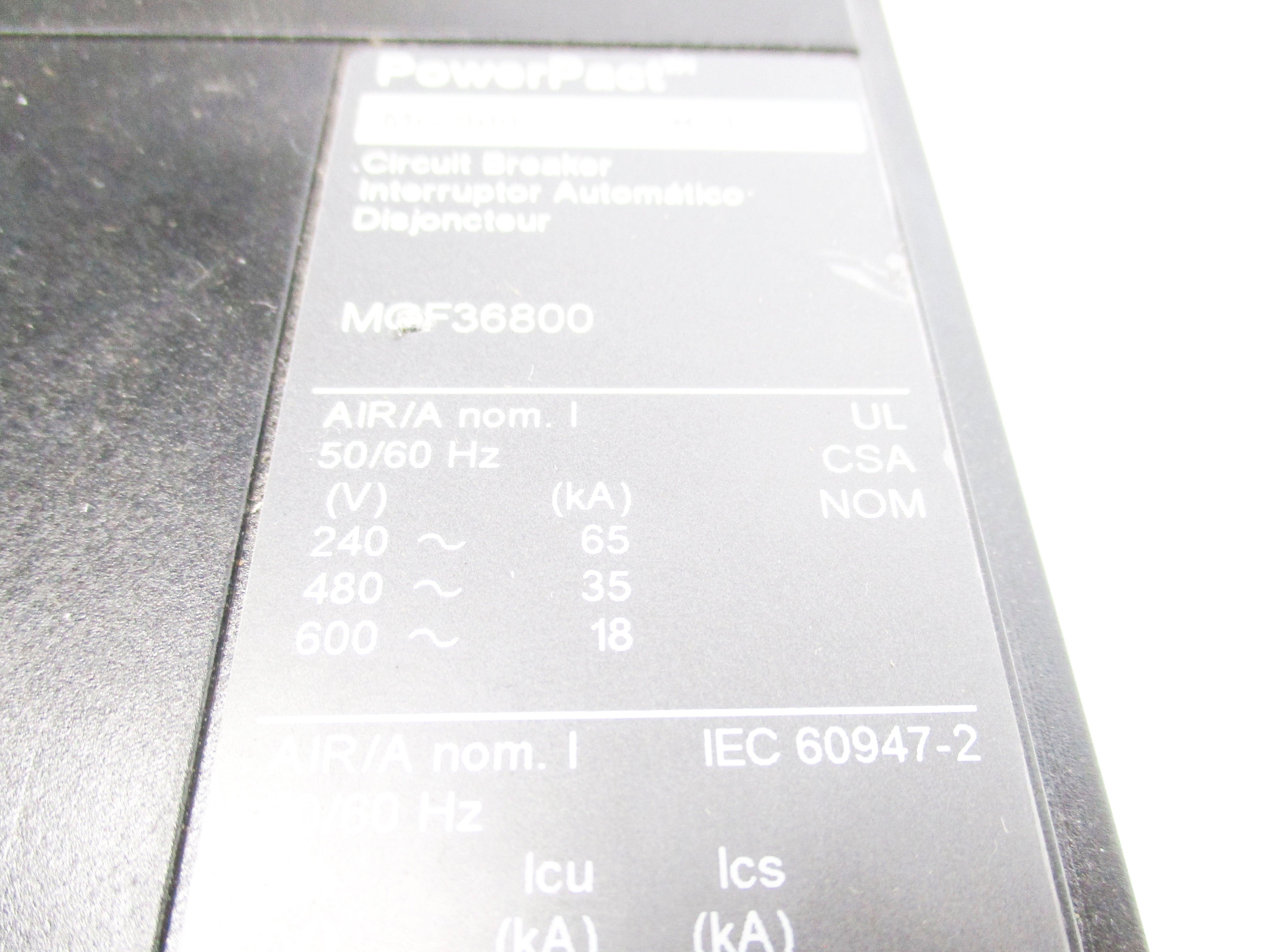 SQUARE D MGF36800 800A 600V (AS PICTURED) UNMP