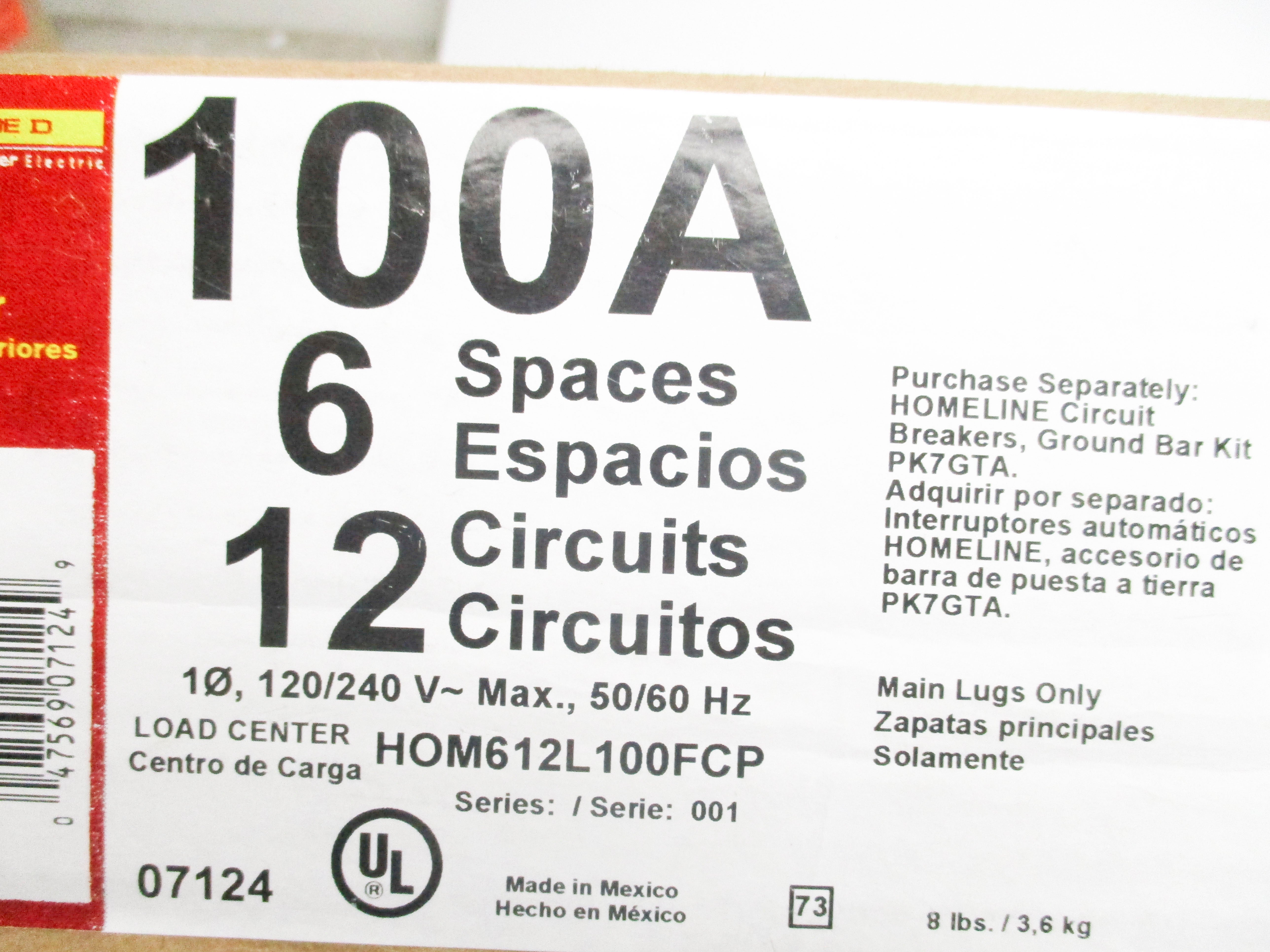 SQUARE D HOM612L100FCP (AS PICTURED) NSMP