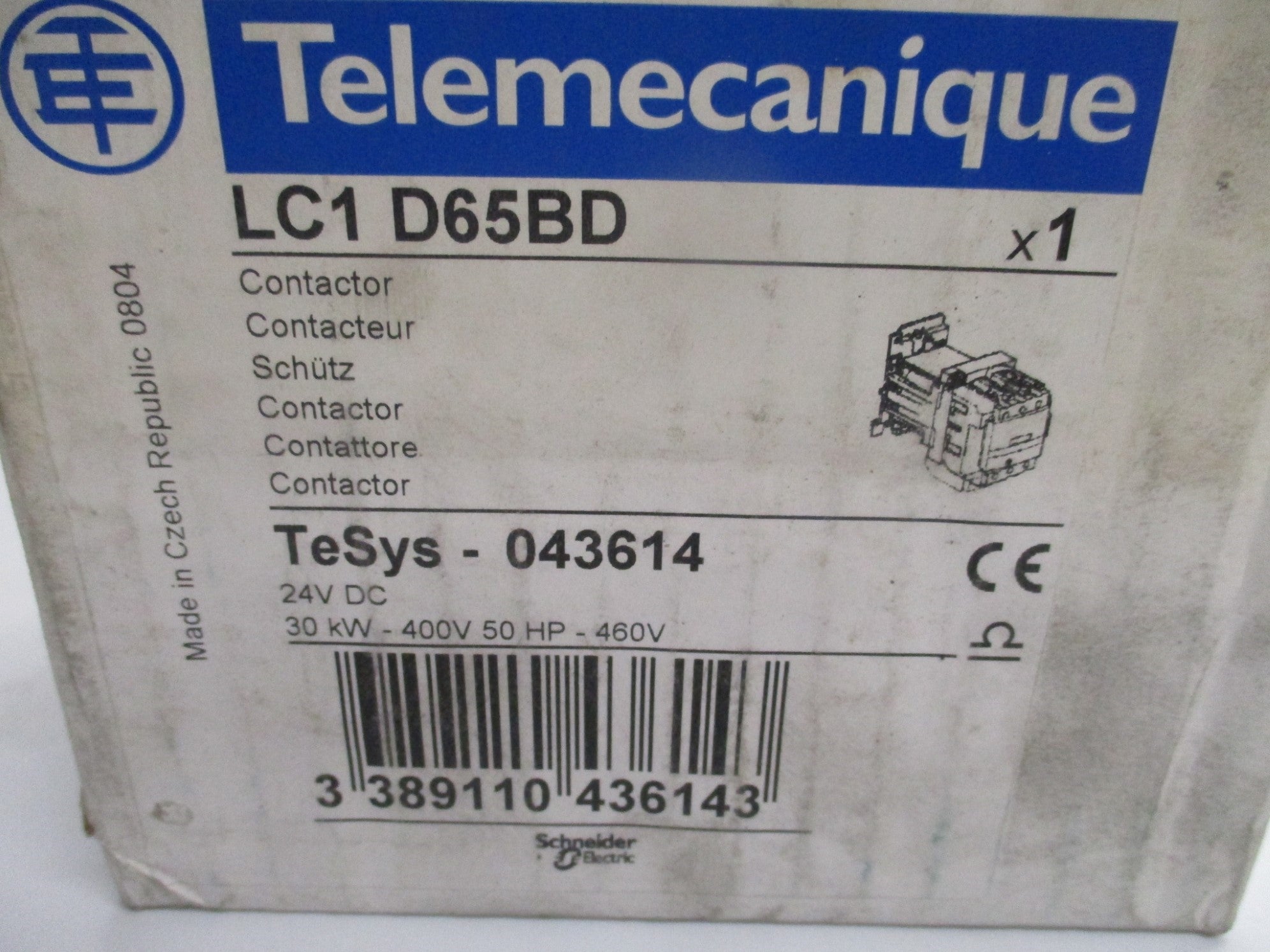 TELEMECANIQUE LC1D65BD 24VDC NSMP