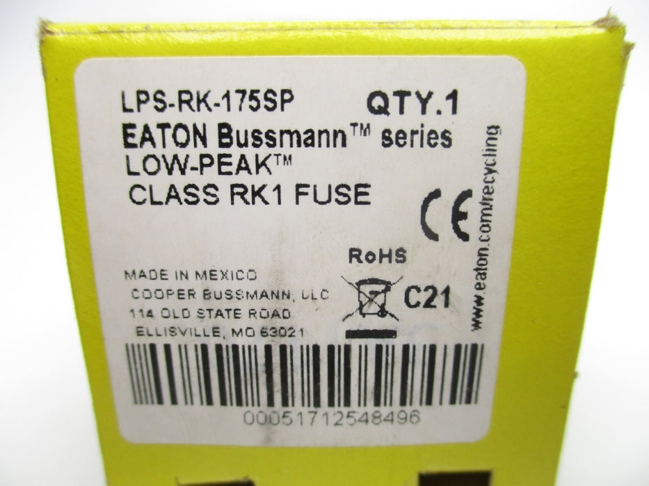 BUSSMANN LPS-RK-175SP 600VAC 175A (YL/YL) NSMP