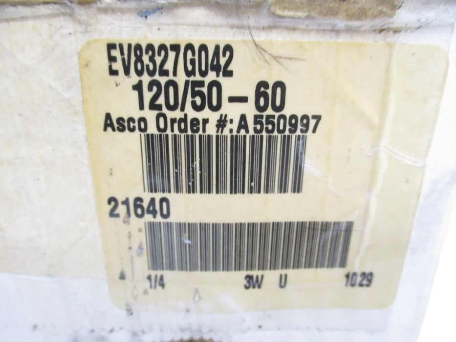 ASCO EV8327G042 115-120V 150PSI 1/4" NSMP