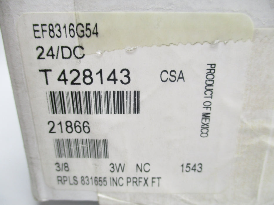 ASCO EF8316G54 24VDC 10-125PSI 3/8" NSMP