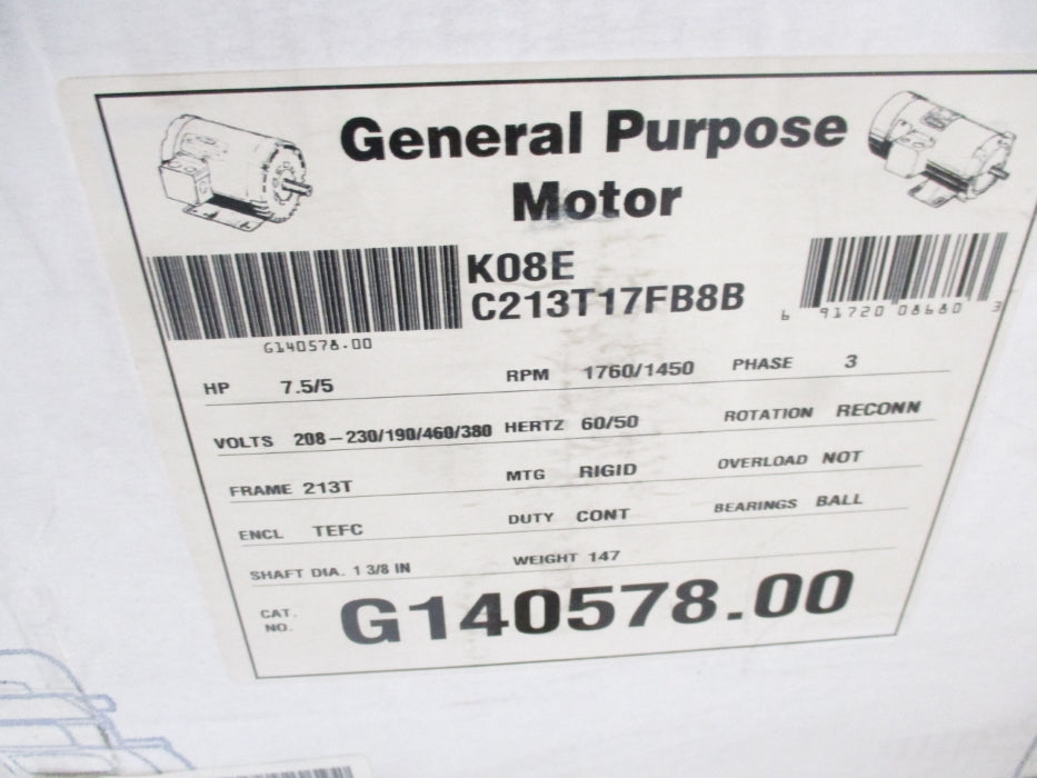 LEESON C213T17FB8B G140578.00 NSMP