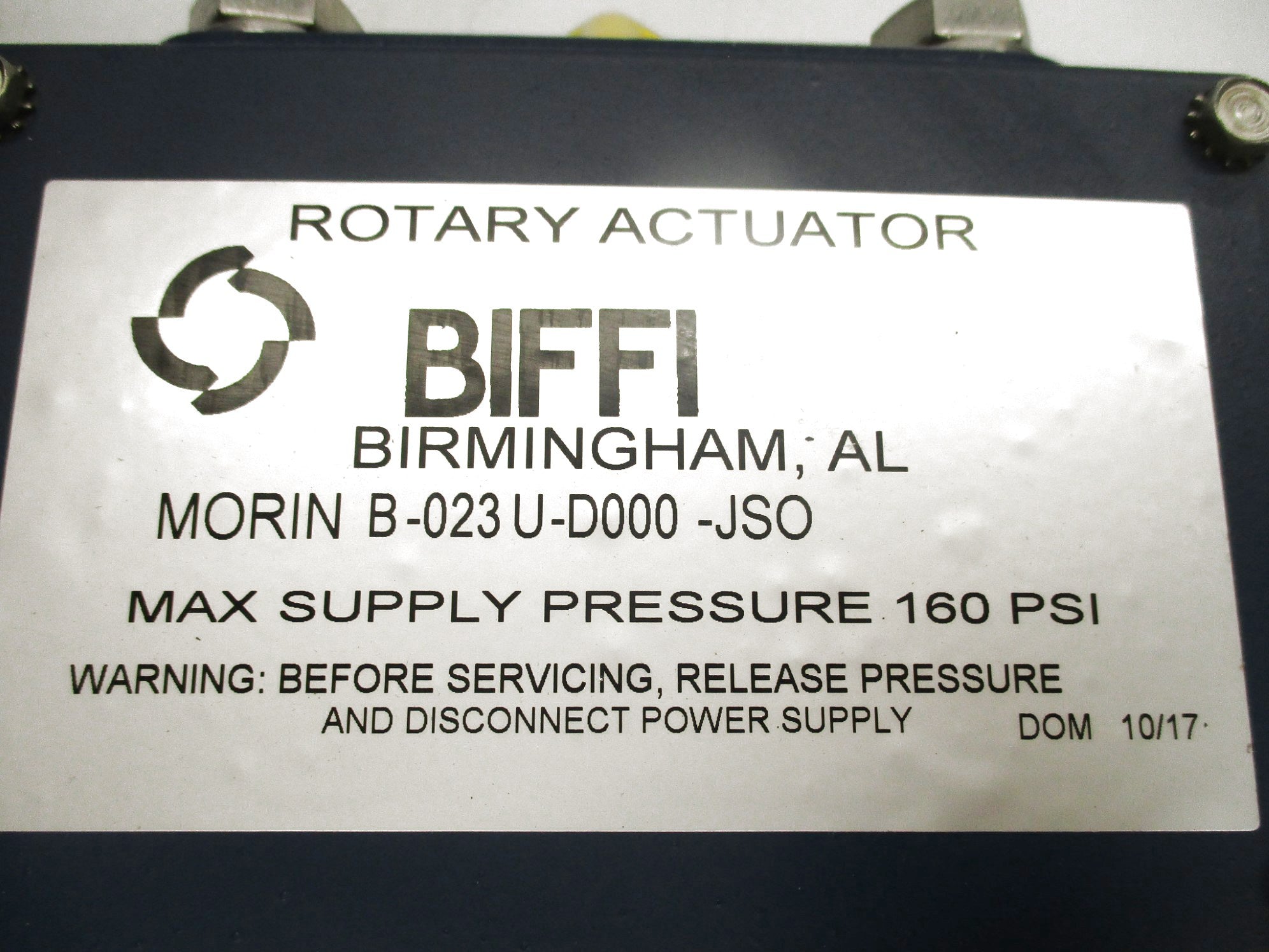 BIFFI MORIN B-023U-D000-JSO 160PSI NSNP