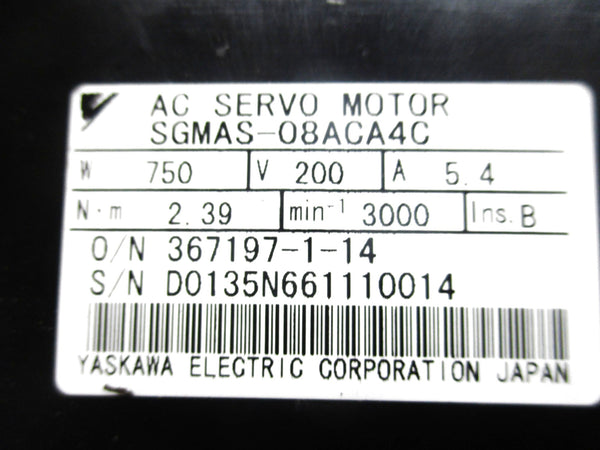 YASKAWA SGMAS-08ACA4C UNMP