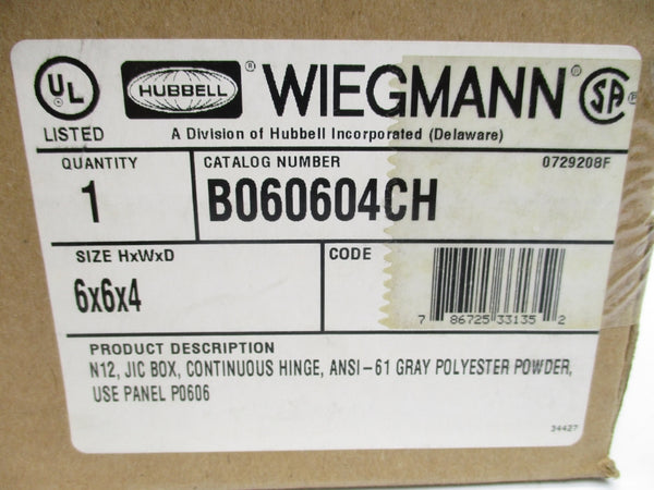 HUBBELL B060604CH 6X6X4" NSMP