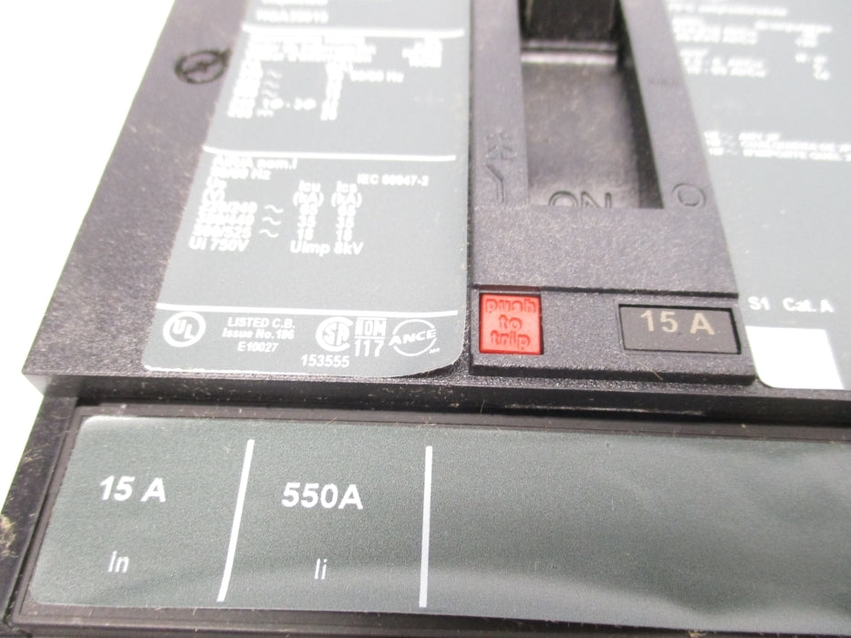 SQUARE D HGA36015  15A 600V NSMP