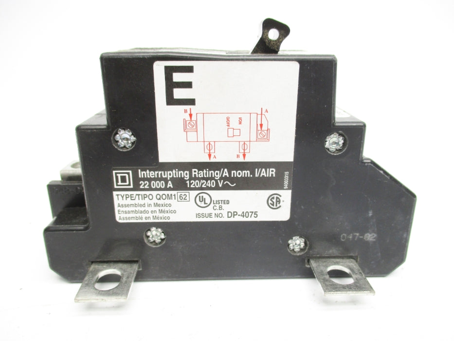 SQUARE D QOM100VH8106 120/240V 100A NSNP