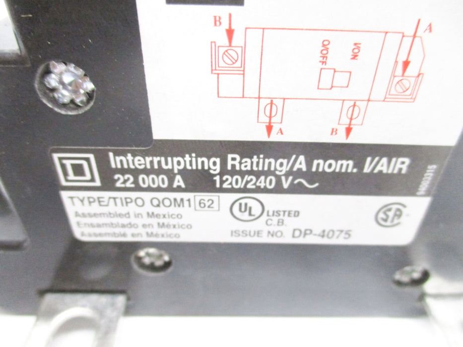 SQUARE D QOM100VH8106 120/240V 100A NSNP