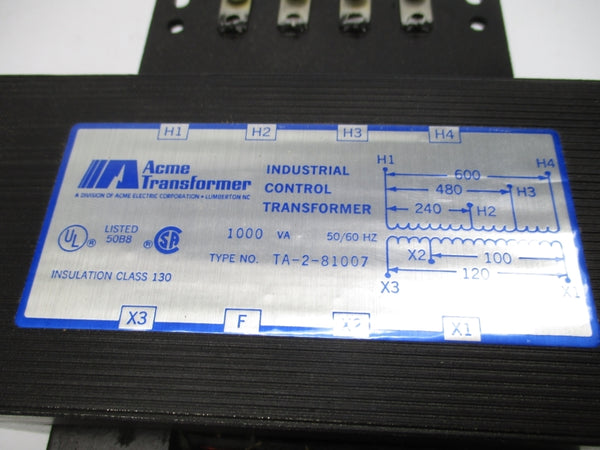ACME TRANSFORMER TA-2-81007 1000VA NSMP