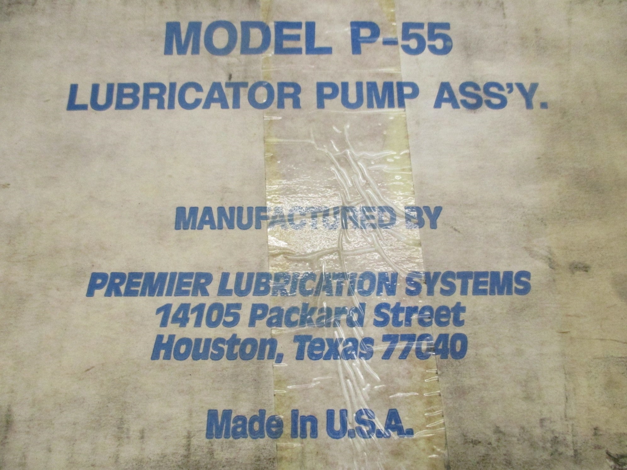 PREMIER LUBRICATION SYSTEMS P-55 NSMP