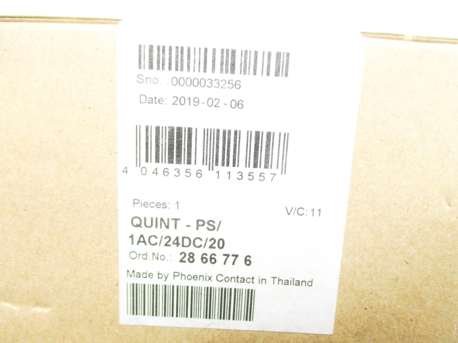 PHOENIX CONTACT QUINT-PS/1AC/24DC/20 2866776 NSFS