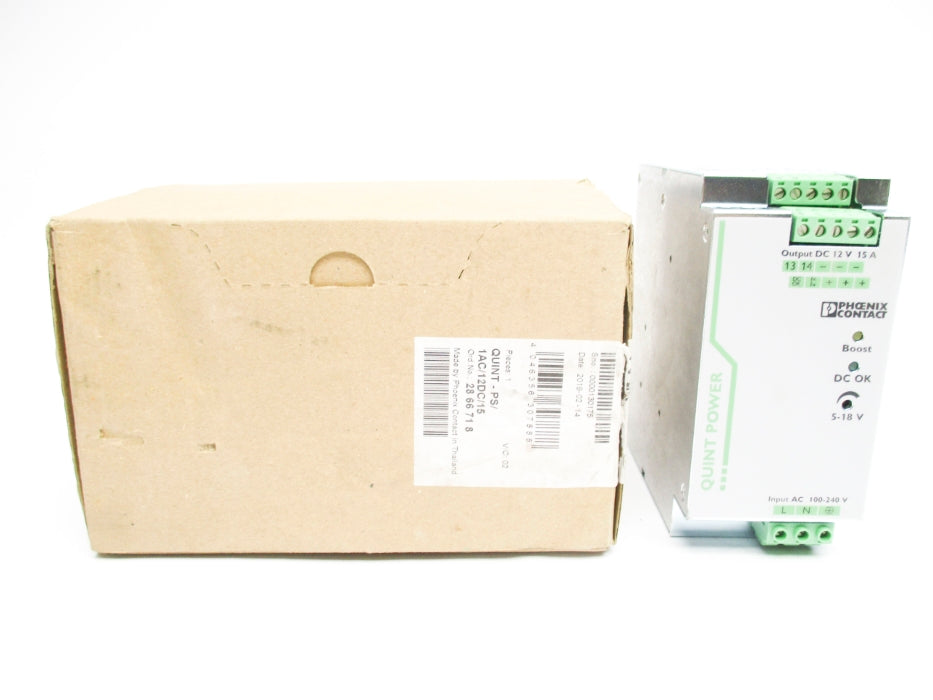 PHOENIX CONTACT QUINT-PS/1AC/12DC/15 2866718 100-240V 2.4-1.0A NSMP