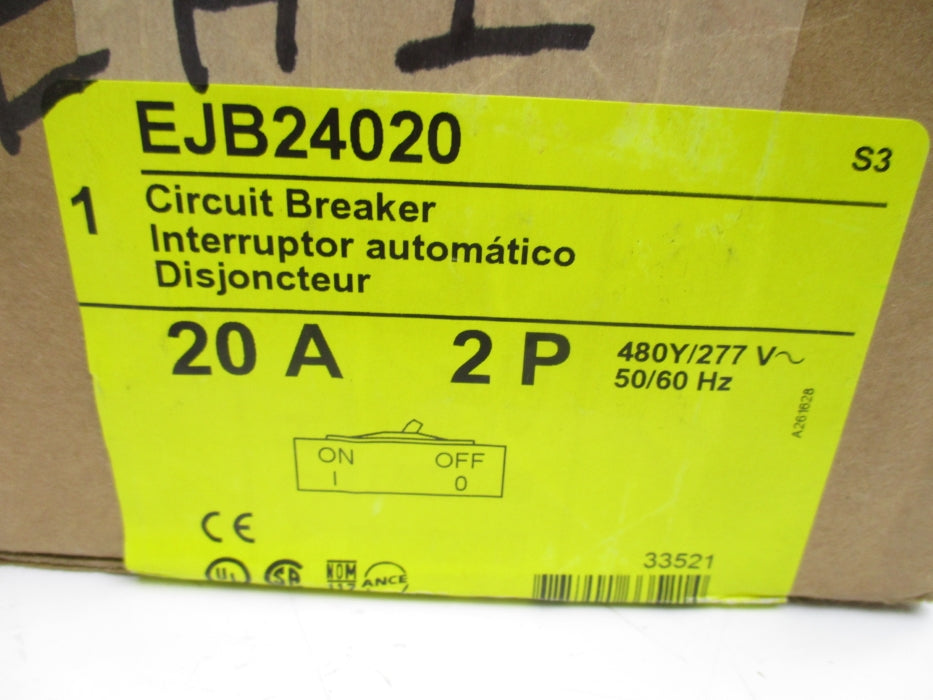SQUARE D EJB24020 277V 20A NSFS