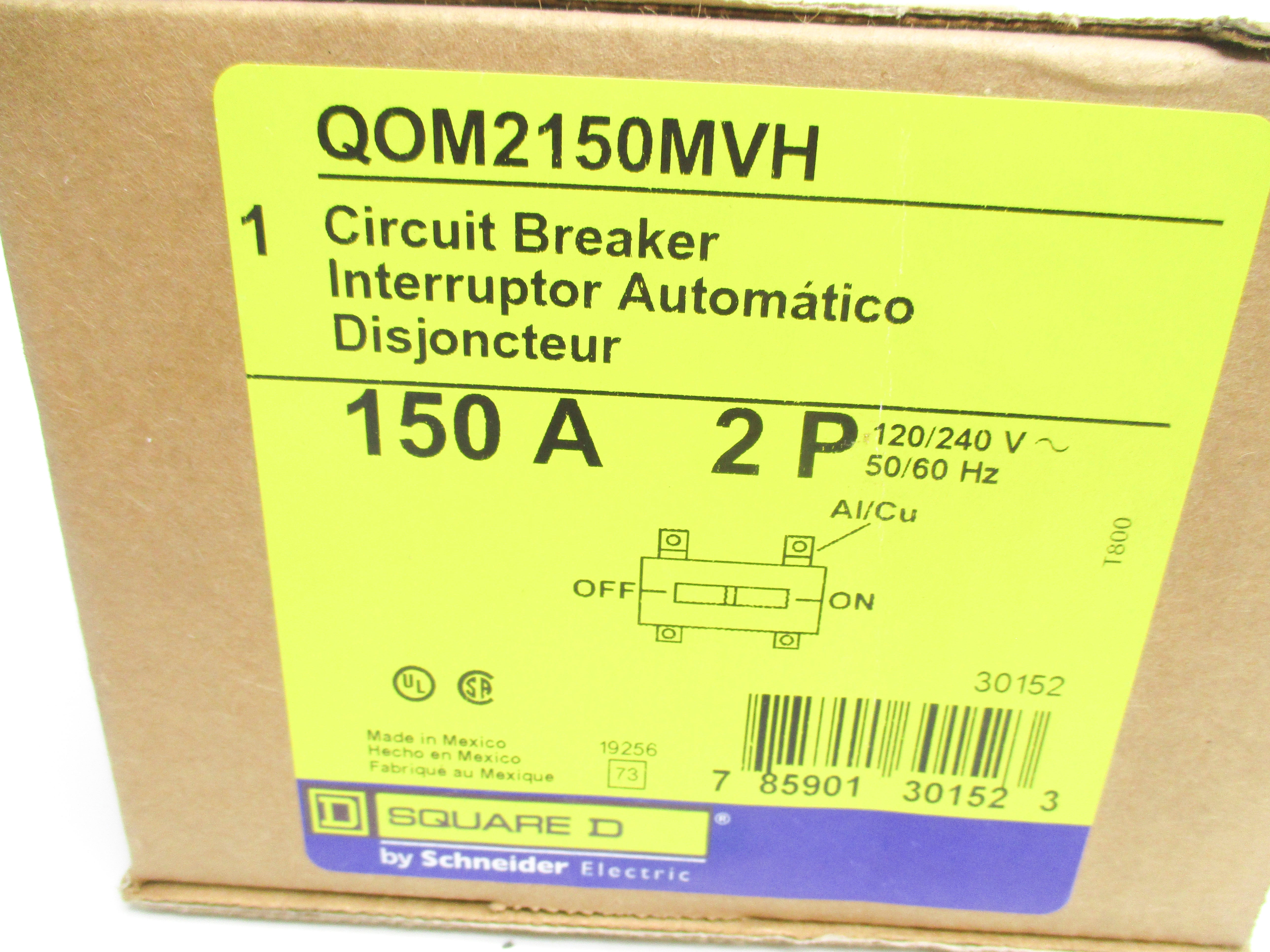 SQUARE D QOM2150MVH 120/240V 150A NSMP