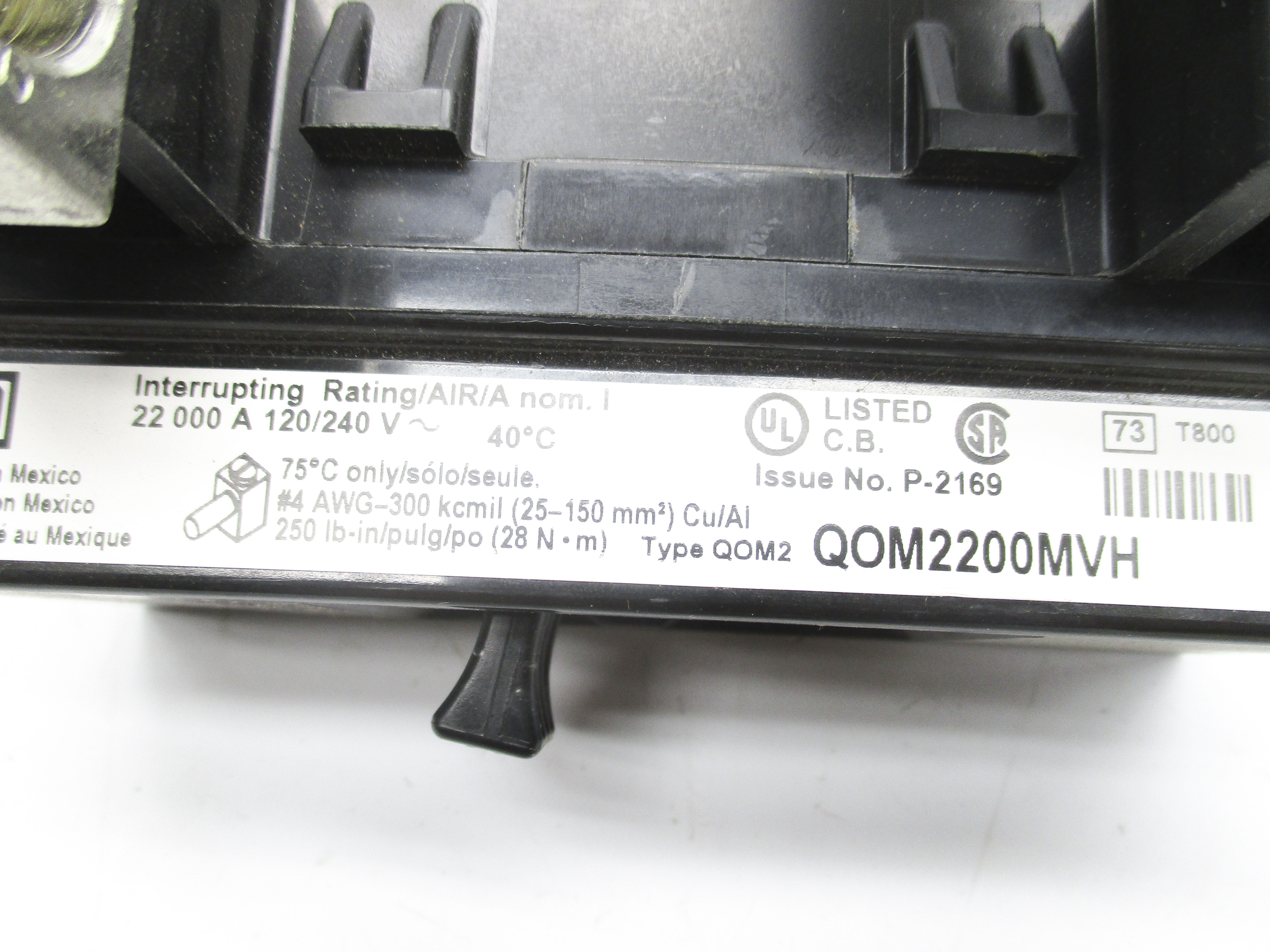 SQUARE D QOM2200MVH 120/240V 200A NSMP