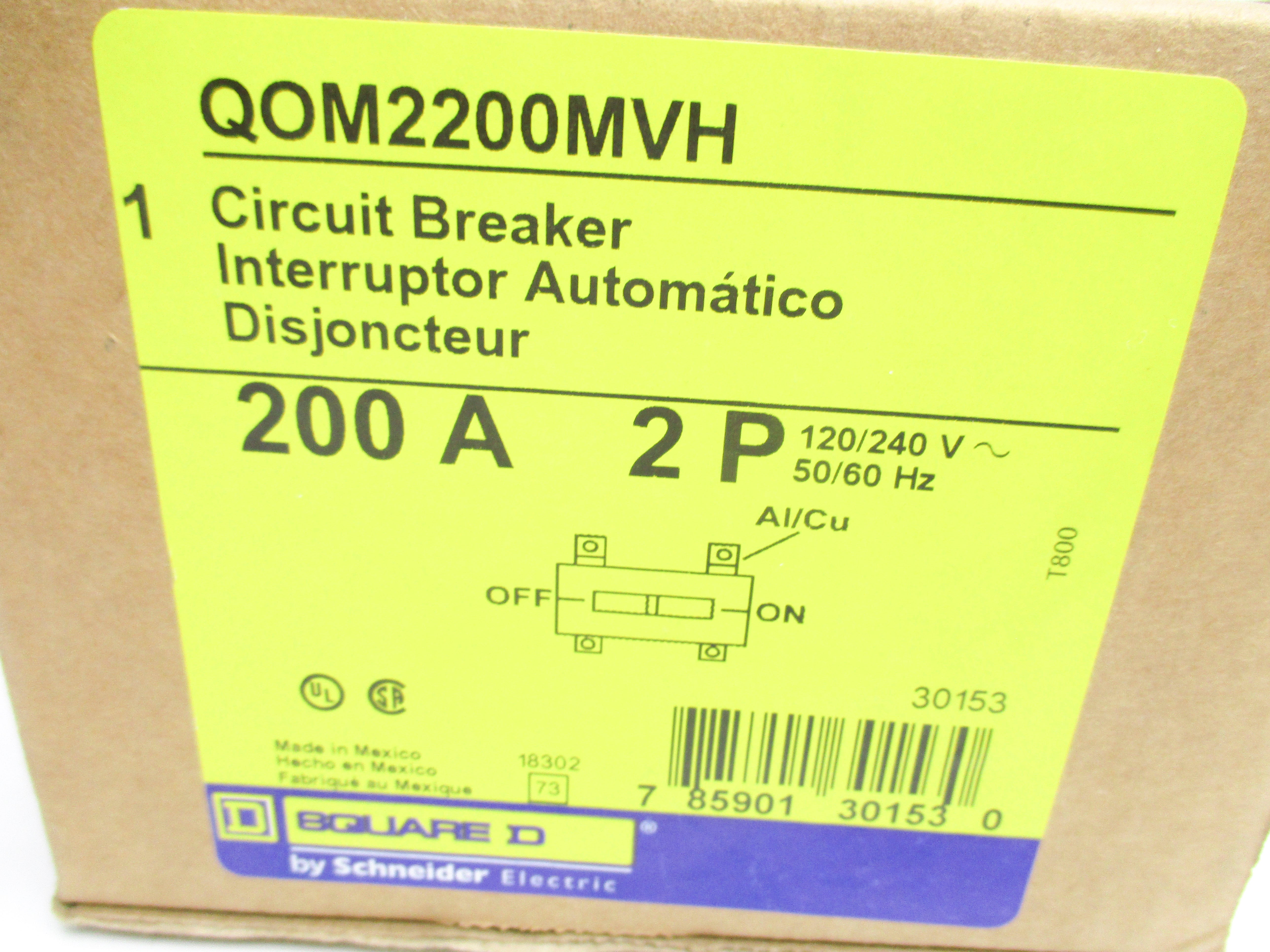 SQUARE D QOM2200MVH 120/240V 200A NSMP