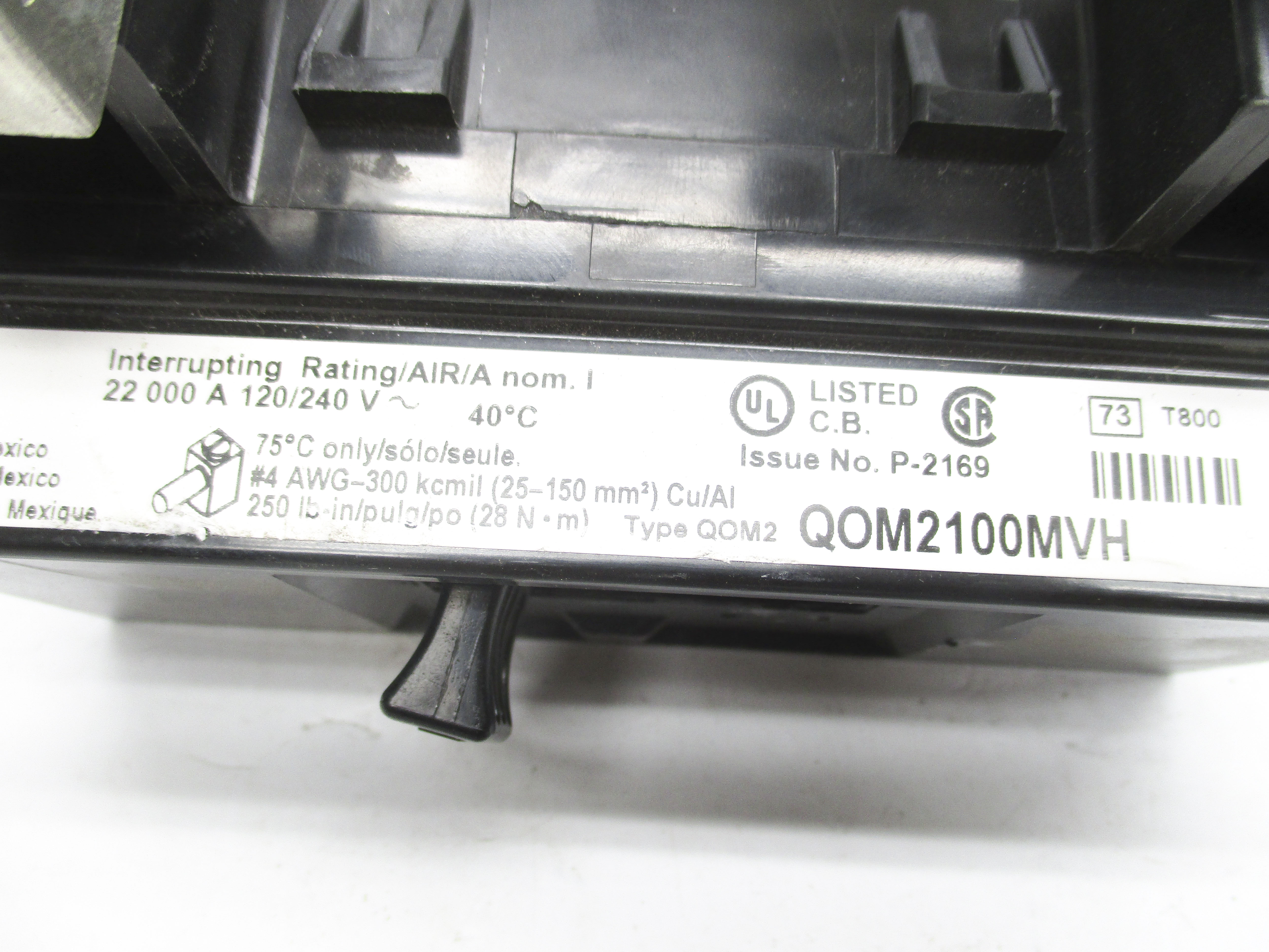 SQUARE D QOM2100MVH 120/240V 100A NSNP