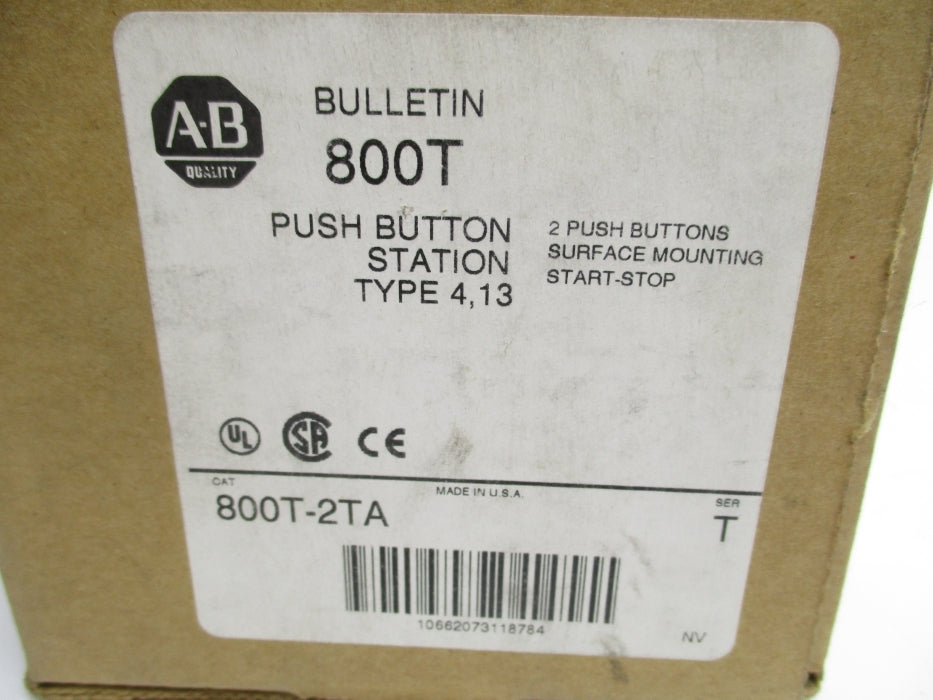 ALLEN BRADLEY 800T-2TA SER. T (BR/WH) NSMP