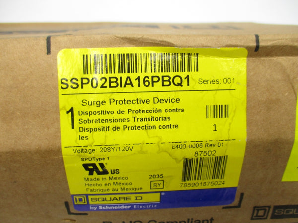 SQUARE D SSP02BIA16PBQ1 SER. 001 NSFS