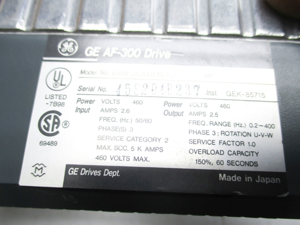 GENERAL ELECTRIC 6VAF343001B-A2 UNMP