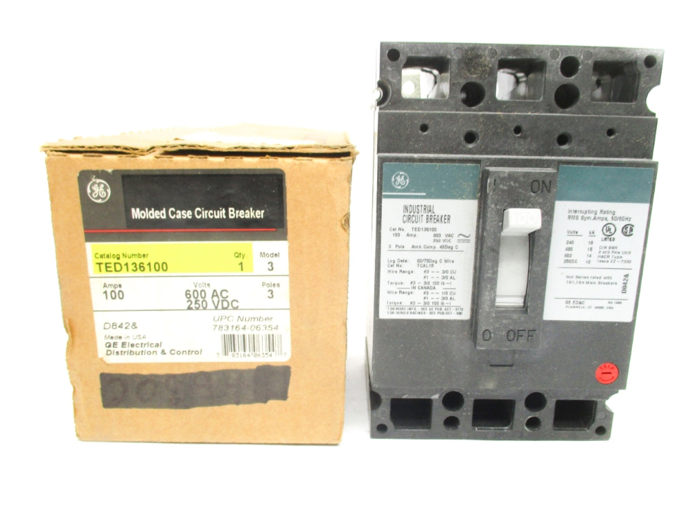 GENERAL ELECTRIC TED136100 600VAC 100A (GREEN) NSMP