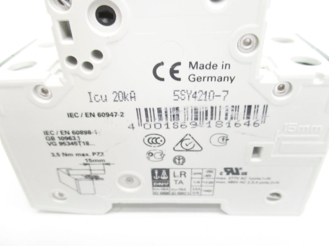 SIEMENS 5SY4210-7 400V 10A NSNP