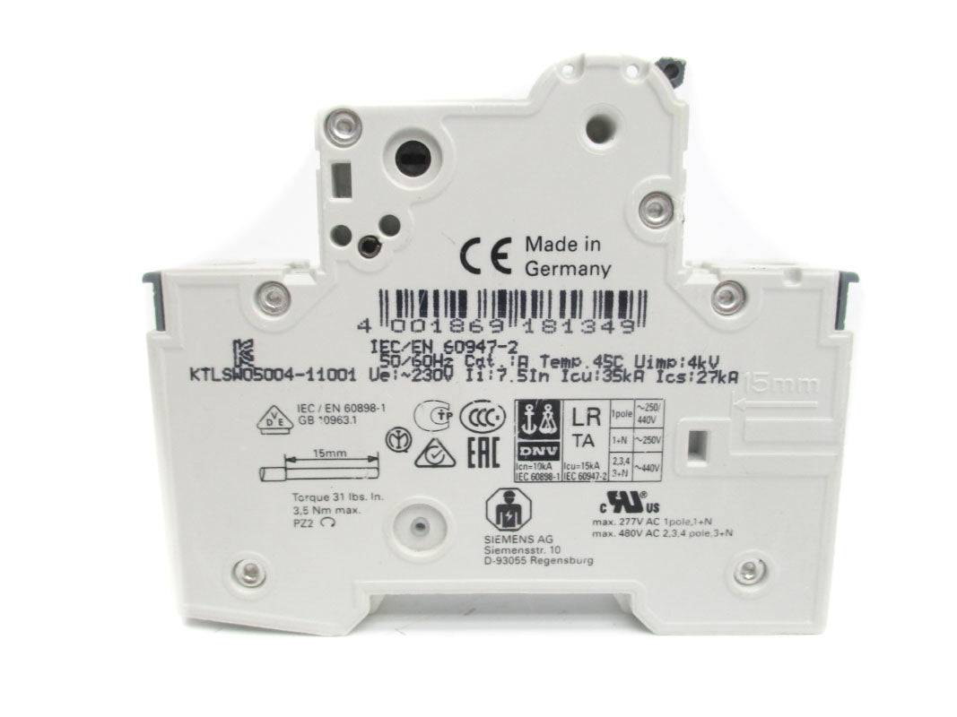 SIEMENS 5SY4104-7 230/400V 4A NSNP