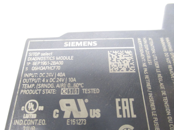 SIEMENS 6EP1961-2BA00 24VDC 40A (AS PICTURED) NSNP