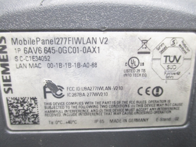 SIEMENS 6AV6645-0GC01-0AX1 UNMP