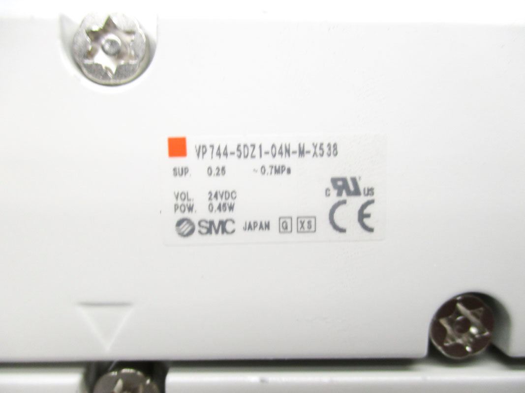 SMC VP744-5DZ1-04N-M-X538 24VDC .25-.7MPA NSNP