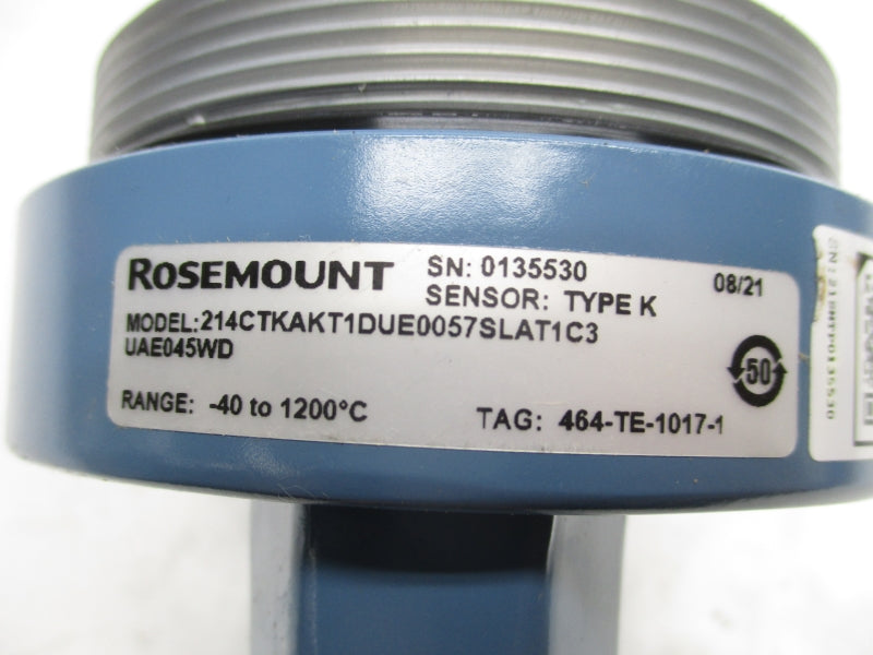 ROSEMOUNT 214CTKAKT1DUE0057SLAT1C3UAE045WD -40-1200C NSMP