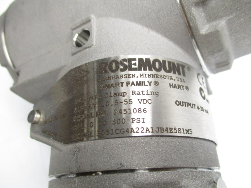 ROSEMOUNT 3051CG4A22A1JB4E5S1M5 10.5-55VDC 0-300PSI NSMP