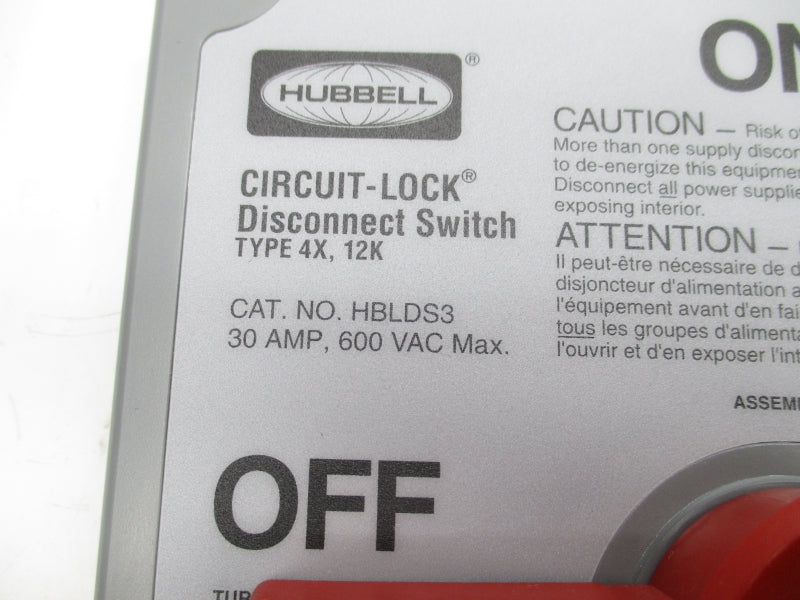 HUBBELL HBLDS3 600VAC 30A NSNP