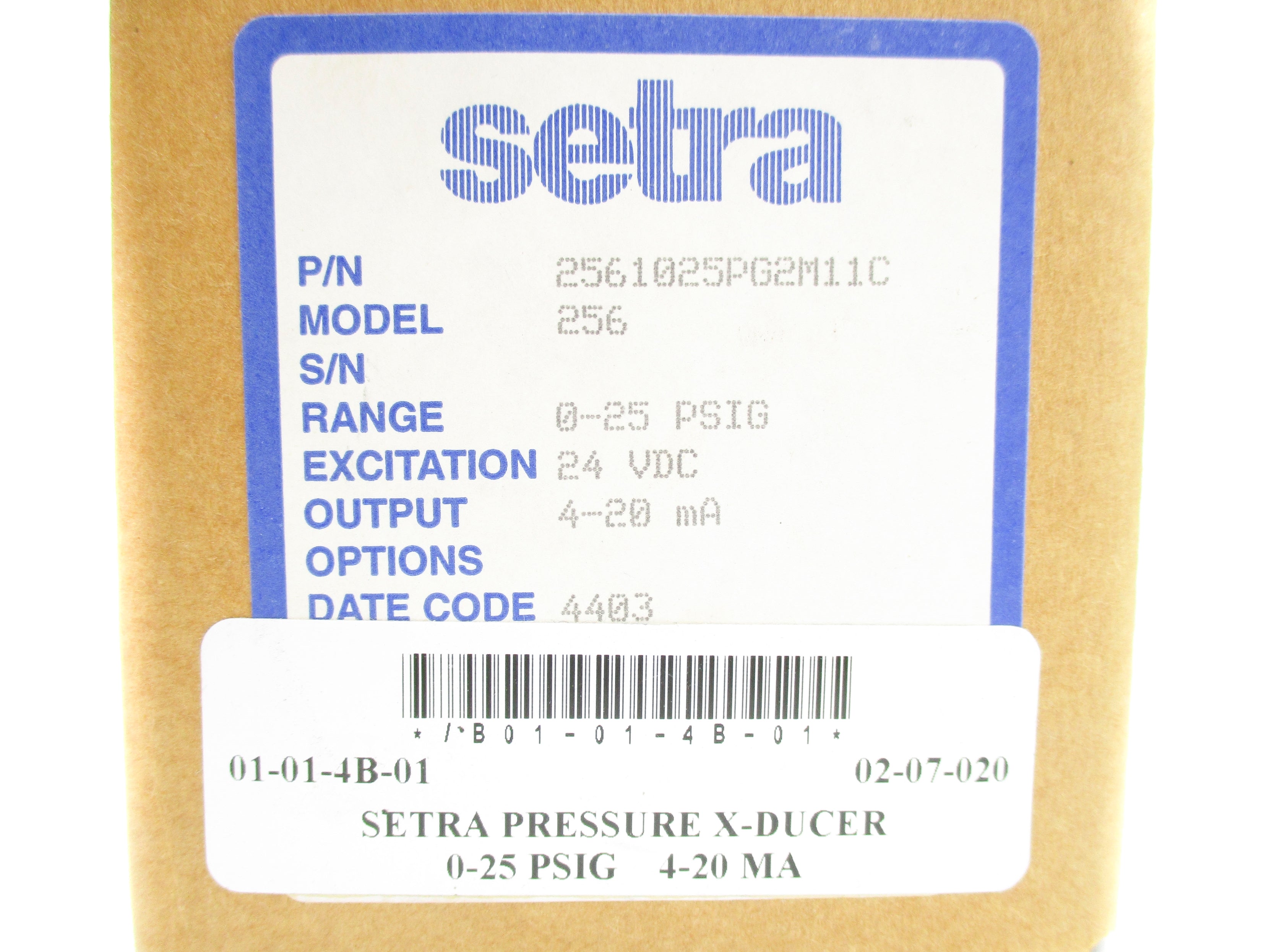 SETRA 2561025PG2M11C 0-25PSIG NSMP