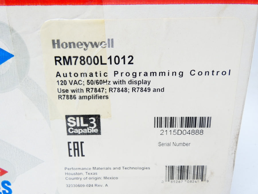 HONEYWELL RM7800L1012 120VAC NSFS