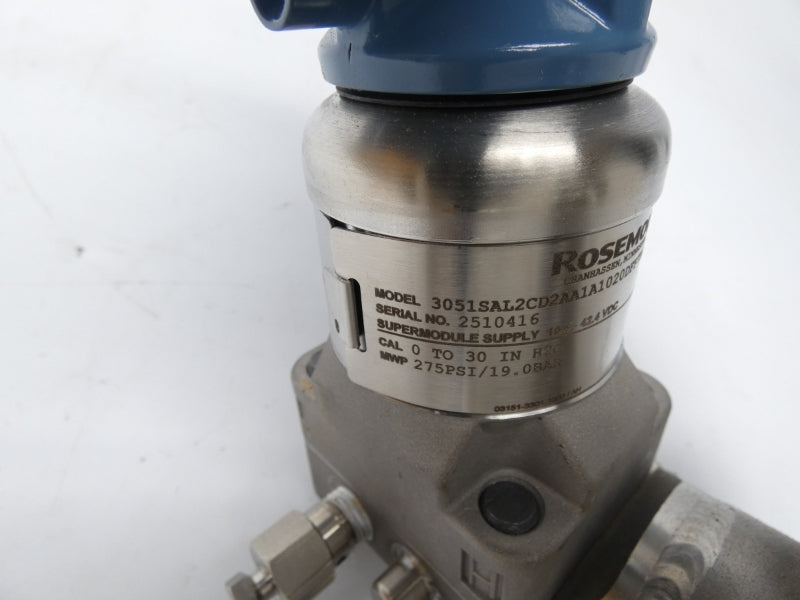 ROSEMOUNT 3051SAL2CD2AA1A1020DFF71DA001 10.5-42.4VDC 275PSI NSMP