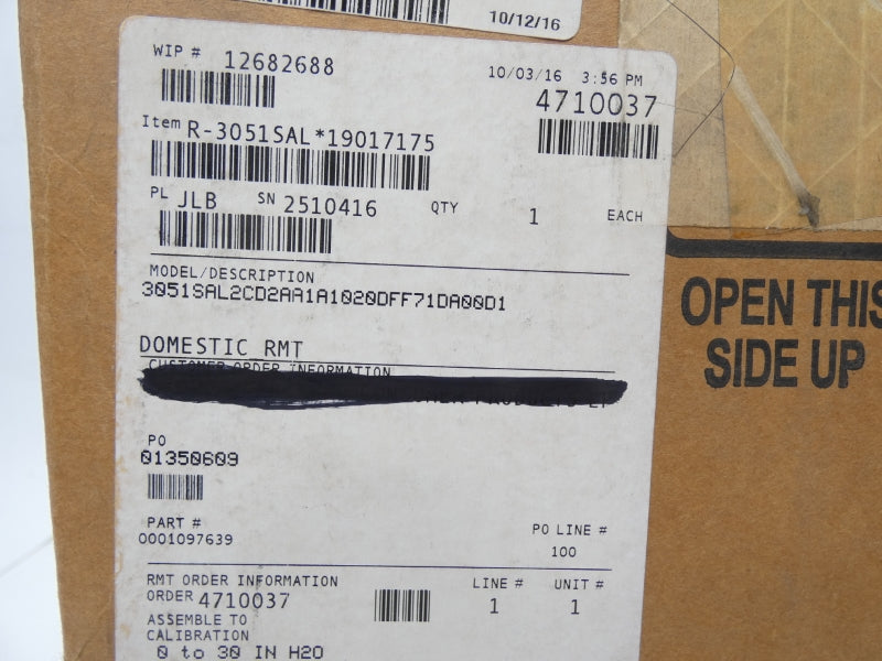 ROSEMOUNT 3051SAL2CD2AA1A1020DFF71DA001 10.5-42.4VDC 275PSI NSMP