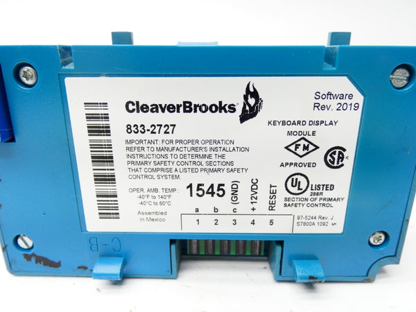 CLEAVER BROOKS 833-2727 12VDC UNMP