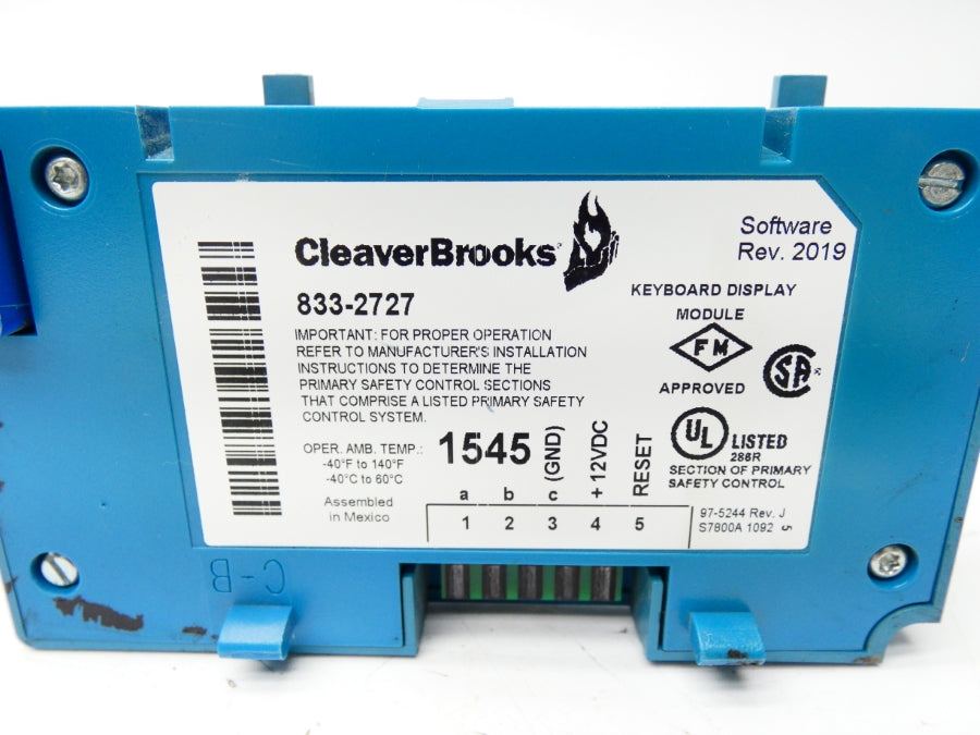 CLEAVER BROOKS 833-2727 12VDC UNMP