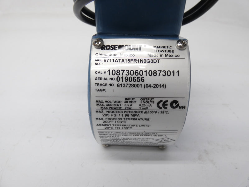 ROSEMOUNT 8711ATA15FR1N0G8DT 40VDC 0.5A 285PSI NSMP