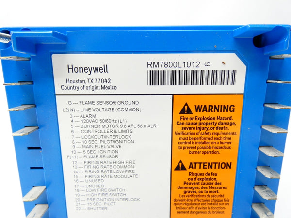 HONEYWELL RM7800L1012 120VAC UNMP