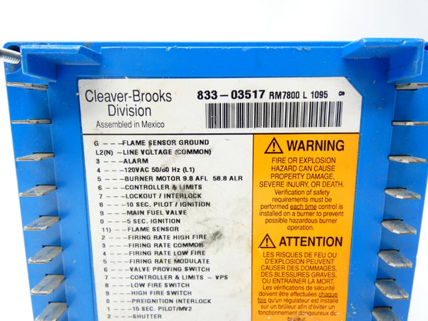 CLEAVER BROOKS 833-03517 120VAC (AS PICTURED) UNMP