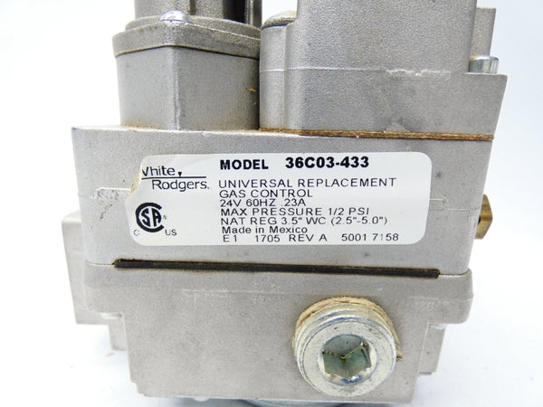 WHITE RODGERS 36C03-433 24V .23A 1/2PSI UNMP